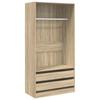 Wardrobe in Sonoma Oak 100 x 50 x 200 cm Particleboard