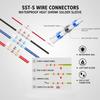 50/100pcs Waterproof Solder Seal Wire Connectors,Heat Shrink Butt Connectors Kit, Insulated Electrical Wire Splice Terminals