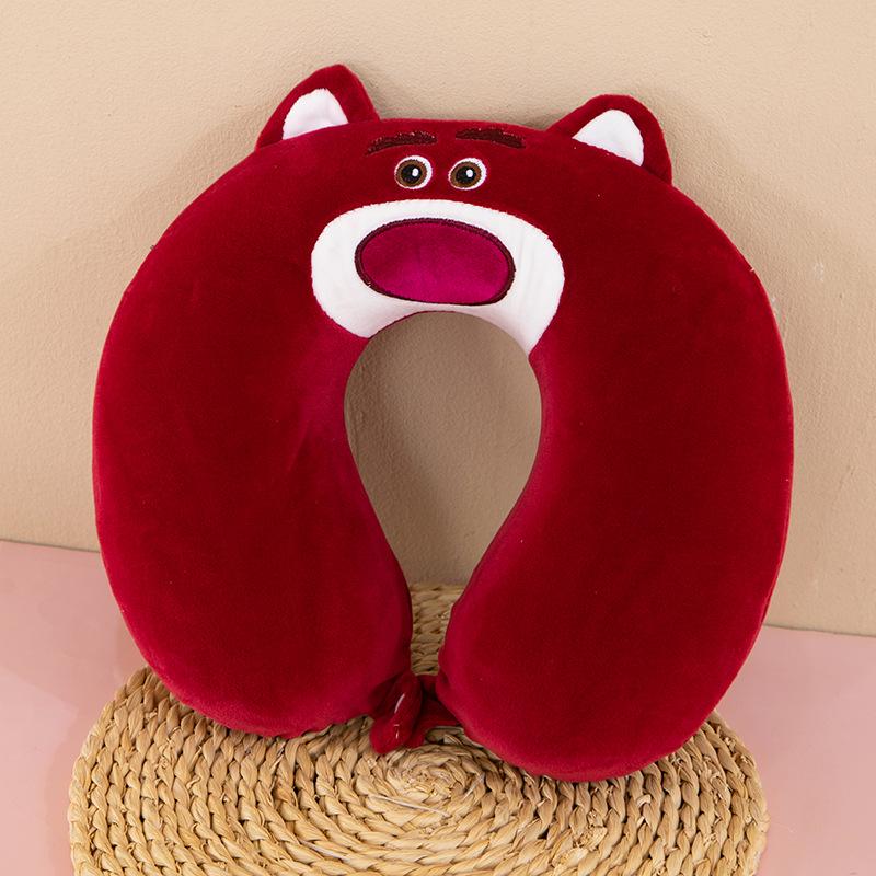 Customizable Cartoon Embroidery U-Shaped Memory Foam Neck Pillow for Travel & Home