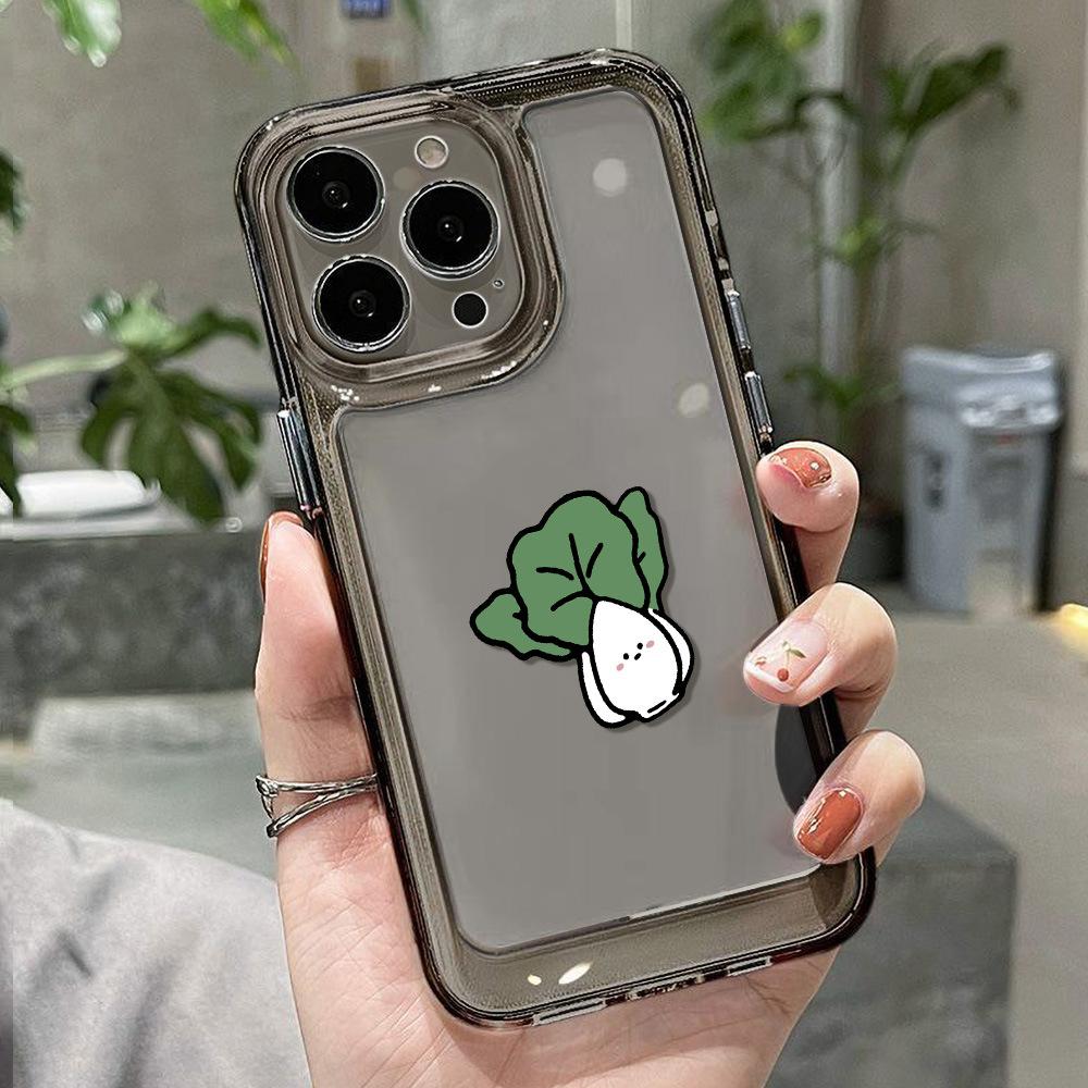Cute niche cabbage is suitable for iPhone17promax space phone case Apple 16 transparent 15/14 generation