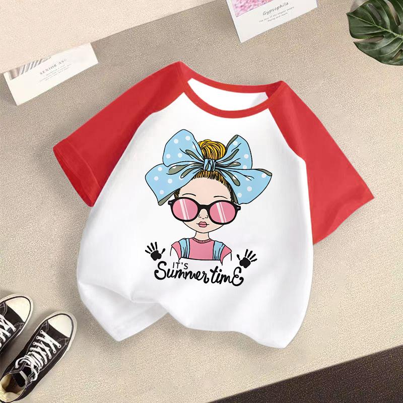 Children's Casual Short-sleeved T-shirt - Summer Girls' Fashion Top