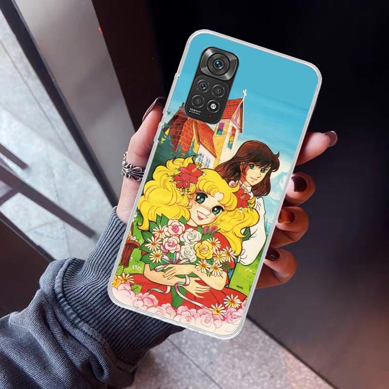 Candy 90s Anime Phone Case For Xiaomi Redmi Note 15 14 14S 13 12S 12 Pro Plus 11S 11 10S 10 4G Cover 11E 11T 5G Print Fundas Red