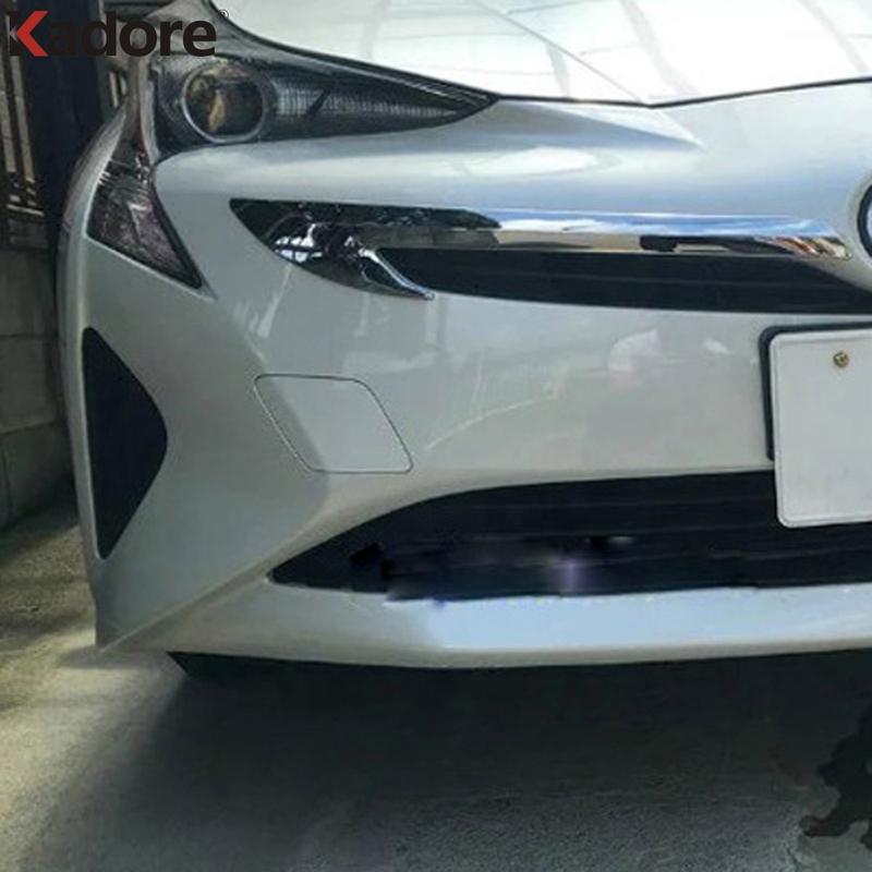Front Upper Grille Grill Cover Trim For Toyota Prius 2016 2017 2018 Chrome Car Racing Grills Molding Garnish Trims Accessories
