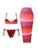 European & American Cross-Border Irregular Tie-Dye Weave Floor-Length Sexy Bikini 2025.