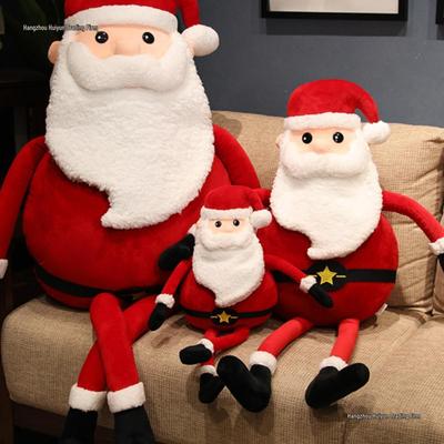 Large Santa Claus Plush Doll Pillow - Christmas Cushion Decoration for Girls and Children