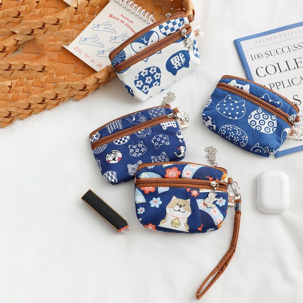Multifuctional Small Makeup Lipstick Bag Korean Style Mini Canvas Storage Bag  Travel