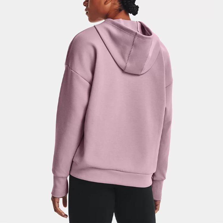 Under Armour Summit Knit Hoodie Training Sweatshirt Women Tops Pink 1369416-698