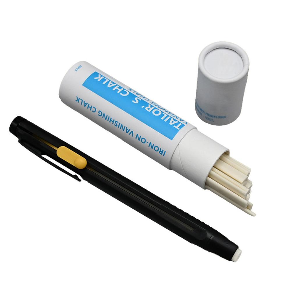 Multifunctional Sewing Chalk Pen with Refills Plastic Fabric Marking Tool for Dressmaking Fabric Marking and Quilting