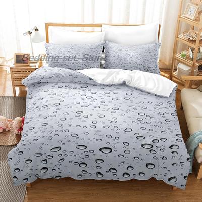 Regentropfen Bettwäsche Set Einzelbett Twin Full Queen King Size Bettset Aldult Kind Schlafzimmer Bettbezug Sets 3D Druck Tau Wasser des Lebens