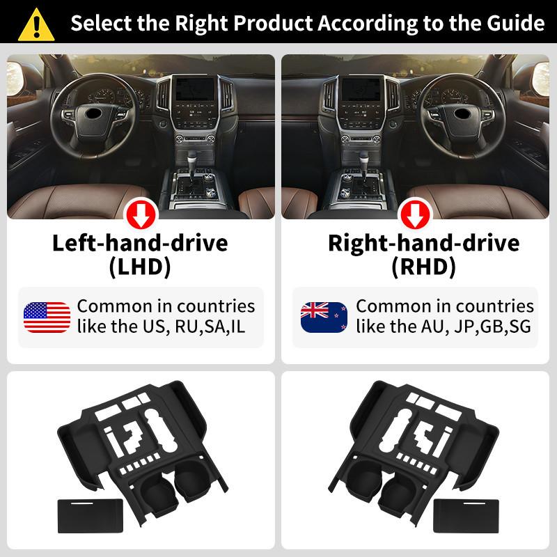 For Toyota Land Cruiser 200 LC200 2016- Center Console Silicone Mat Dust Resistant Anti Slip Interior Upgrade Parts