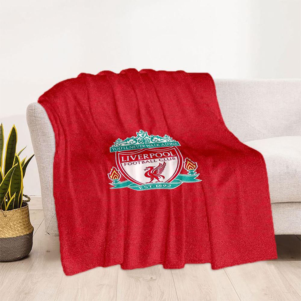 Liverpool Football Club Deken Warm Decor Geweldig Voor Kantoorstoel Bed Picknicks Vier Seizoenen Universeel Digitale Print