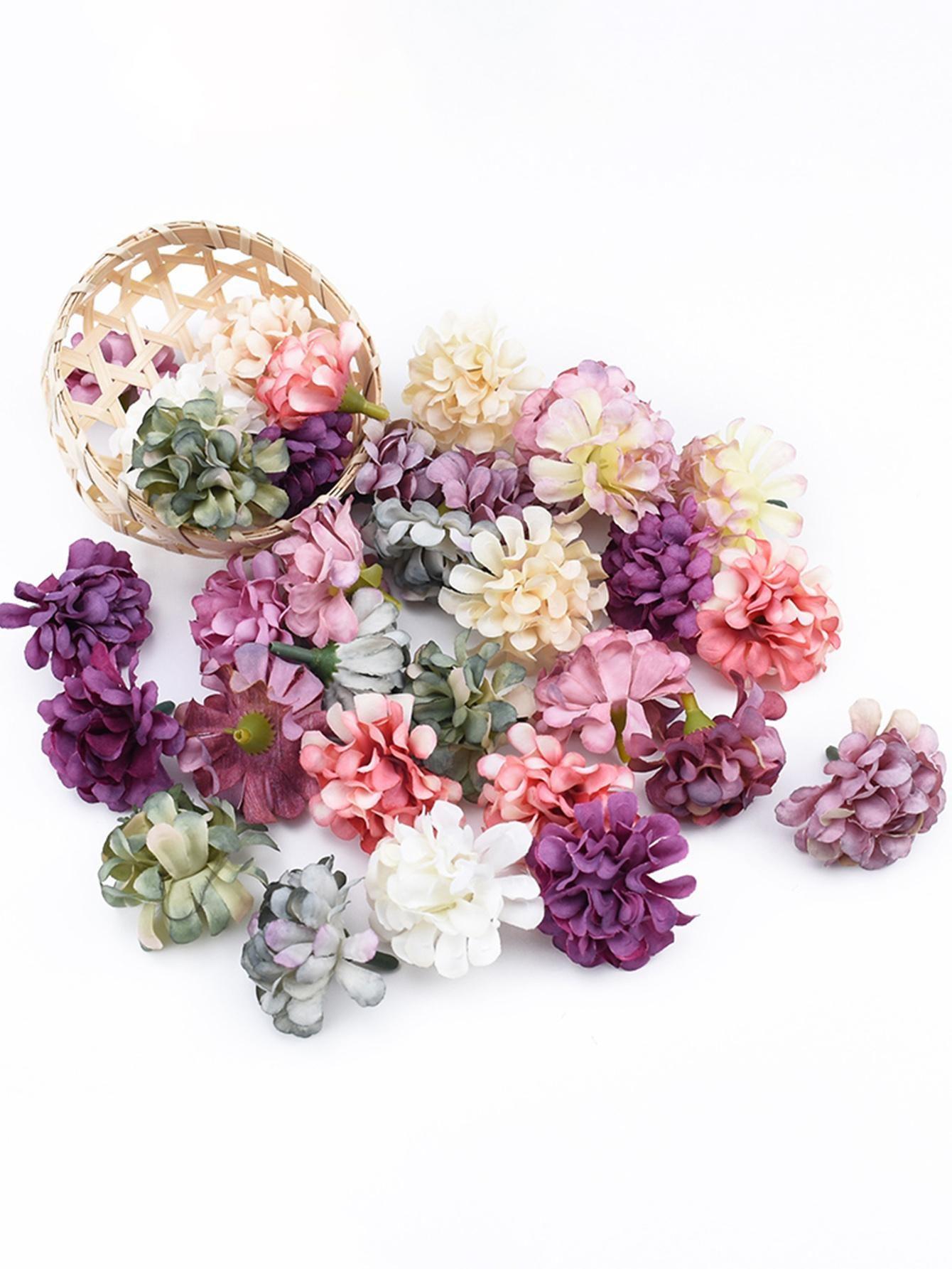 

Silk Hydrangea Artificial Flowers Home Decoration Wedding Living Room Flower Arrangements kitchen Accessories Festival Wreaths 10pcs