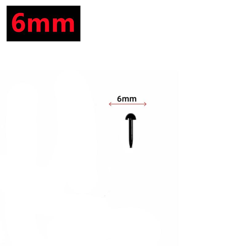 New 100/50PCS 3-8mm Plastic Black Dolls Eyes DIY Doll Puppet Animals Pin Safety Eyes For Handmade Bear Doll Craft Children Toys