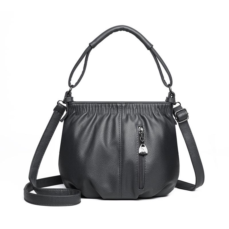 Modische Handtasche Damentasche Bucket Bag Achseltasche Lässig Weiches Ledergefühl Umhängetasche für Frauen mittleren Alters
