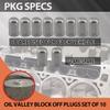 Oil Valley Block Off Plugs for Gen IV LS & Gen V LT 2005-, Replacing DOD/AFM Lifters to Traditional LS/LS7 Style Lifters for Sealing Gen IV/Gen V