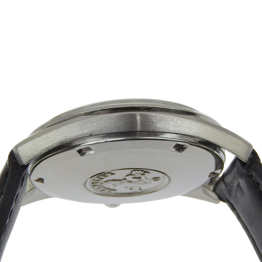 Omega Seamaster Day Date Watches Cal.752 SilverDial Stainless Steel/Embossed Leather Mechanical Automatic Analog Display Mens Used