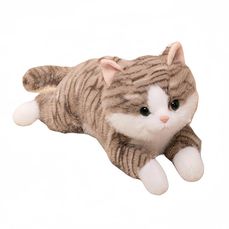Charming Realistic Cat Plush Toy Cute Kitten Figure Ideal For Creative Giving Gift
