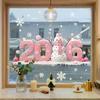 2026 Merry Christmas Glass Window Stickers Cartoon Designs Decals Stickers For Home Xmas Ornaments Gifts