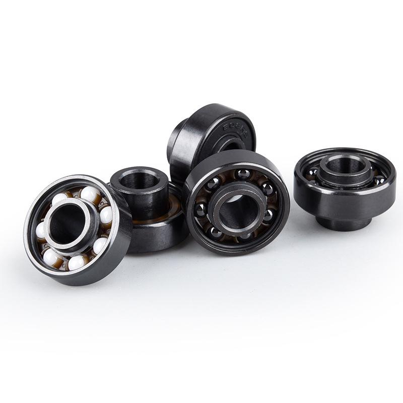 1Pc 608Rs Black And White Ceramic Ball Bearing High Speed Roller Skate Skateboard Wheel Miniature Bearings