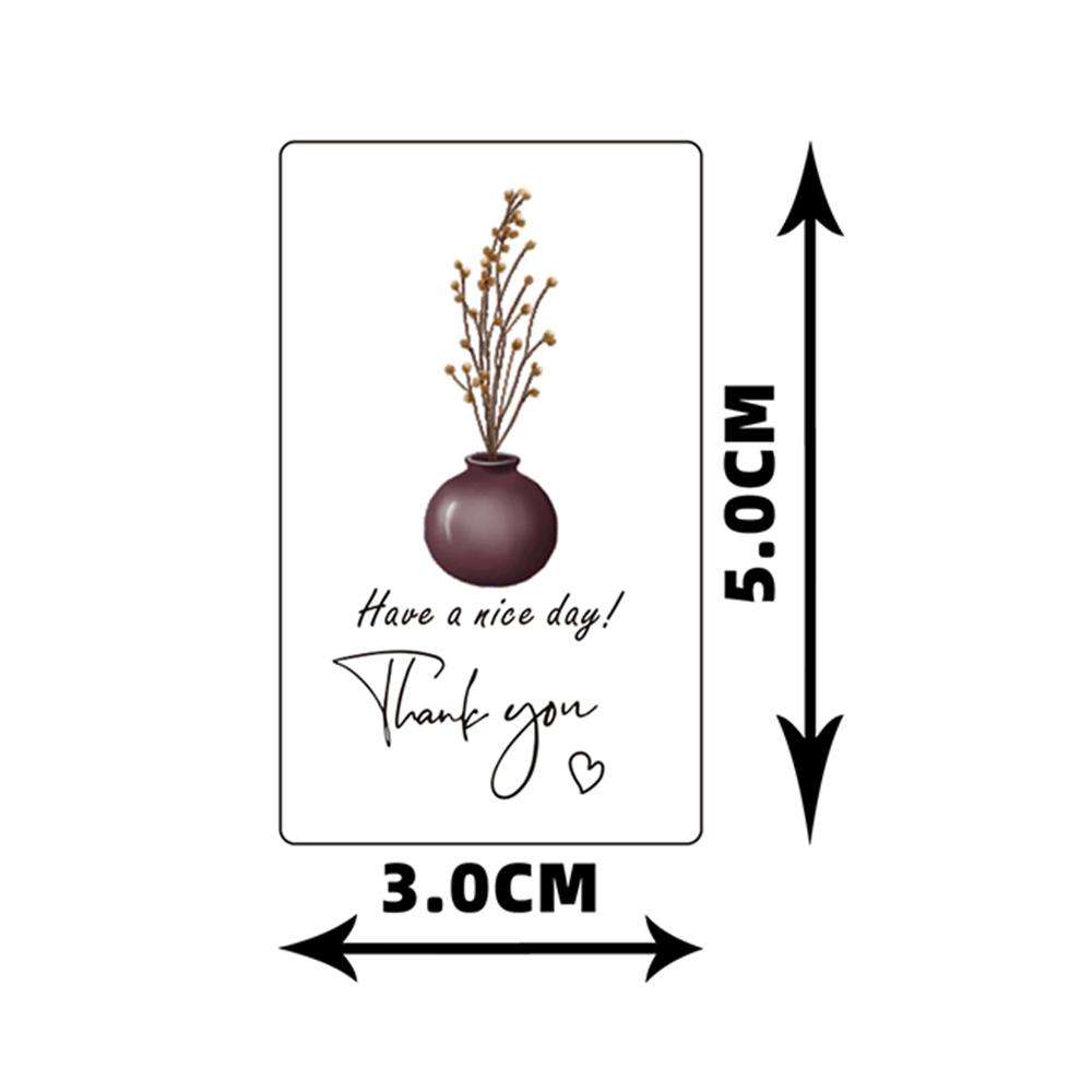 50-200Pcs High-Quality Square High-Quality Thank High-Quality You High-Quality Stickers High-Quality Flowers High-Quality Decorative High-Quality