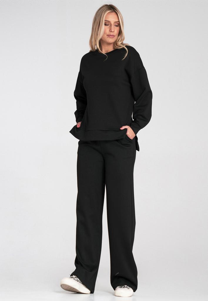 Elegancki Dres Damski - Komplet Bluza I Spodnie - Czarny M1250 R. S
