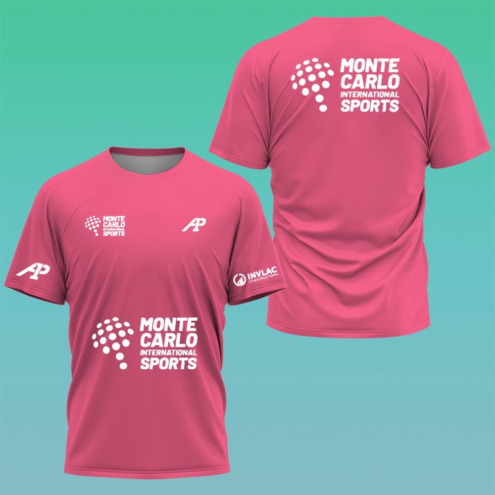 

Monte Carlo International Sports Theme Short-sleeve T-shirt Breathable Comfortable for Sports Daily Fitness Running Group Wear S