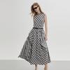 ELLE French Plaid Fashion Comfortable Versatile Cami Maxi Dress Women dresses EL51410