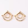 European and American exaggerated earrings, personality geometry, large circle metal trendy temperament, double-layer hollow tube earrings