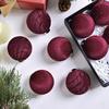 9-pack Christmas Ball Pendants, Special-shaped Flocking Painted Balls, Christmas Party Venue Decorations
