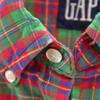 Gap 90s Old Check Pattern Long Sleeve Button Down Shirt L Green Men's Used