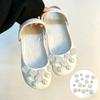 New Sweet Adorable Cute Pearl Diamond Flower Ballet Shoe Buckles Handmade Removable Accessories for Women Girls Birthday Gift