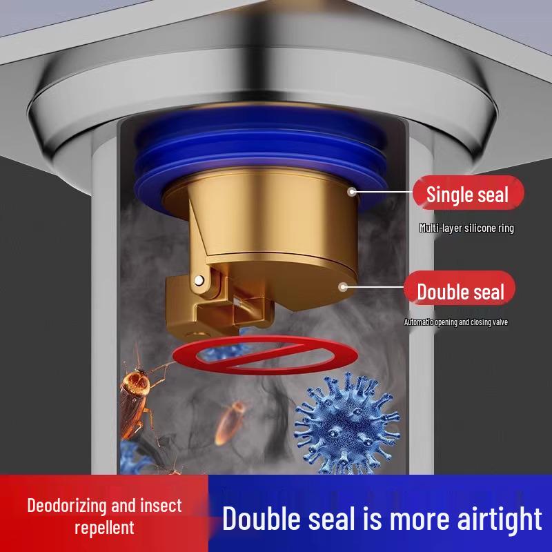 Anti-Odor Floor Drain Core & Seal Ring for Bathroom Drains