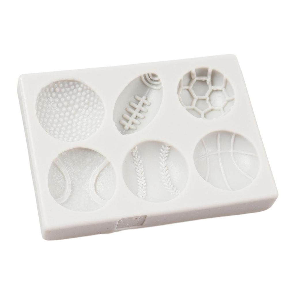 Sports Ball Silicone Mold Football Baseball Basketball Fondant Molds Cake Decorating Tools Theme Cake Dessert Decorated Chocolate Candy Mold