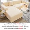 Plaid Jacquard Fabric L-Shaped Corner Sofa Cover Stretch Armchair Cover Modern Home Sofa Chaise Cover Lounge For Living Room