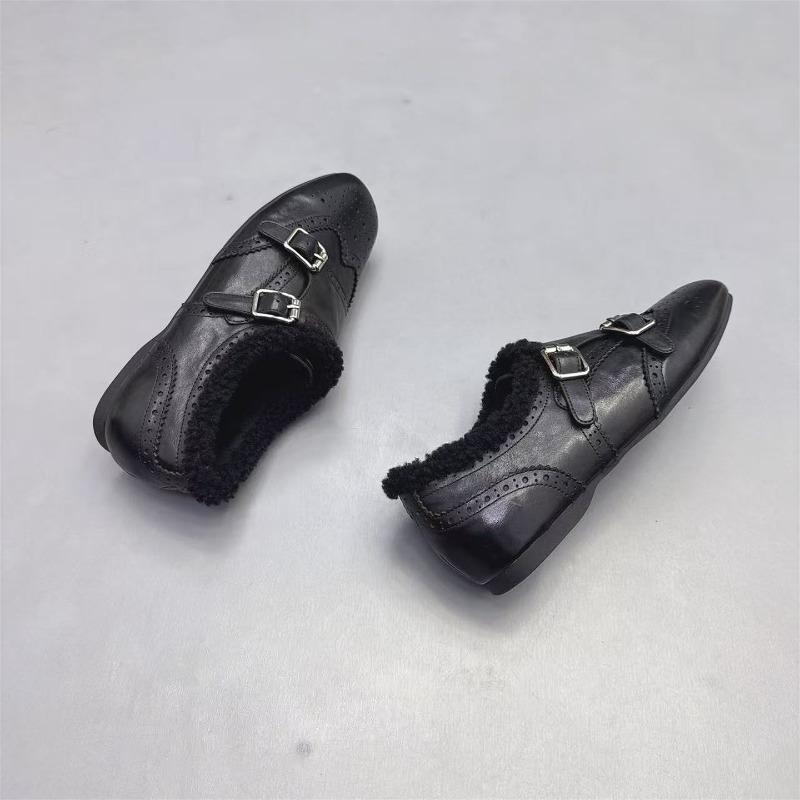 Women's Thick-soled Winter Fur One Lightweight Warm Anti Cold Padded Snow Boots Non-slip Wear Casual Sneakers Cotton Boots Leather Shoes