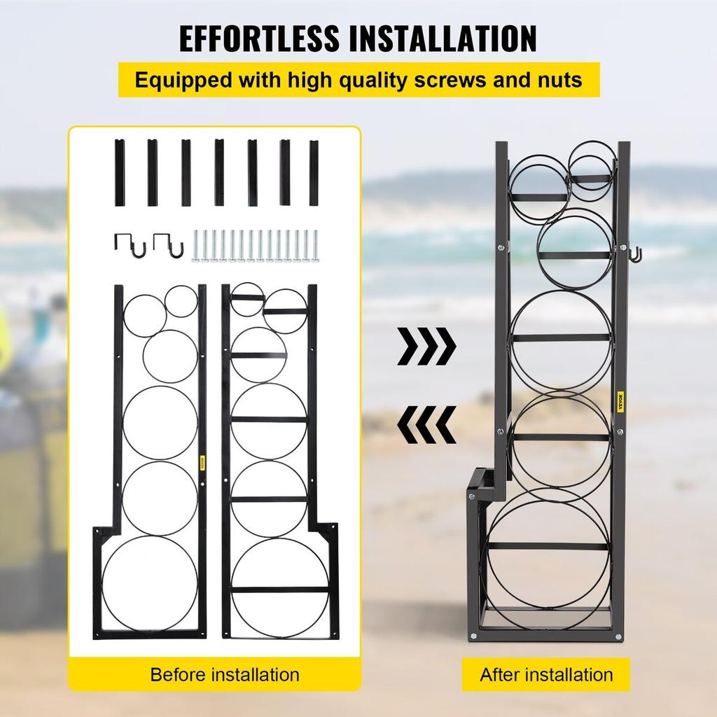 Refrigerant Tank Rack with 1x50lb, 2x30lb and 3 Small Bottles Cylinder Tank Rack, 48.5x15x11 inch Refrigerant Cylinder Rack Gas Cylinder Racks and