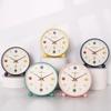 Creative Morandi Colorful Desktop Alarm Clock Students Wake Up Bedroom Decorative Clock Quartz Silent Watch Decorative Ornaments