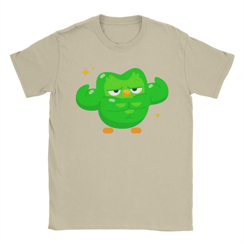 Minimalist Duolingo Funny Duolingo Meme T-Shirt Summer  Cotton T Shirts For Men's Leisure Tee Shirt Short Sleeve Y2K Fun Clothes