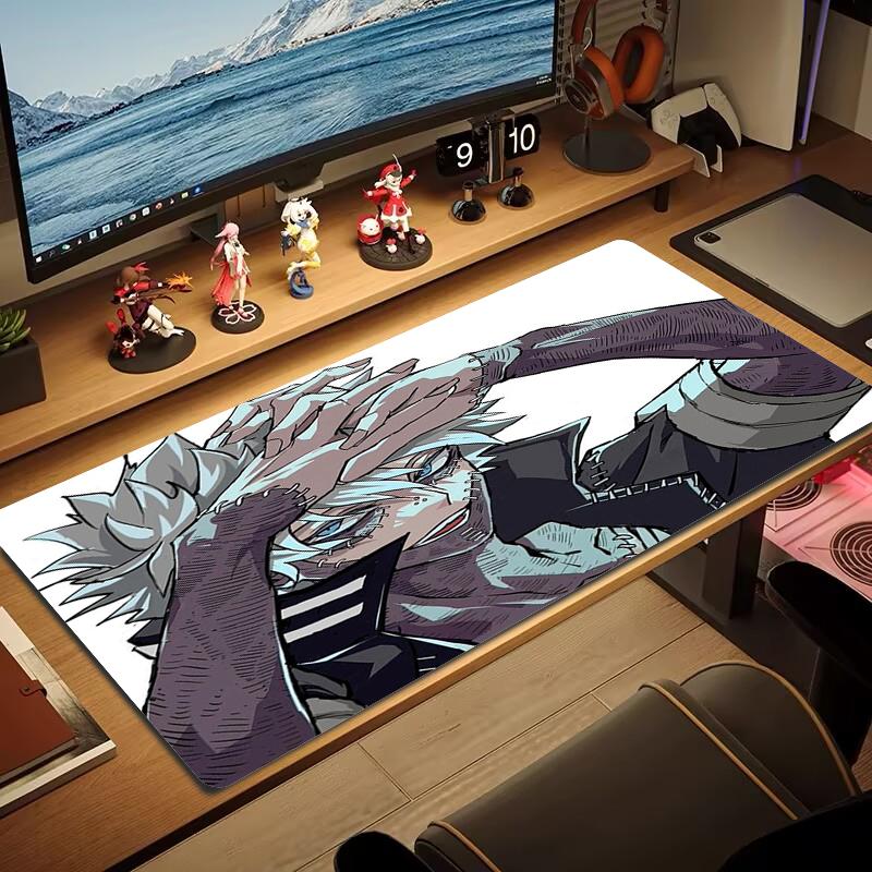 Touya Dabi Mouse Pad Large Gaming Table Cushion Nonslip Laptop Tablet Big Mousepad Xxl Mat Mini Pc Playmat With Lock Edge