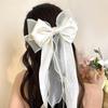 Streamer Bow Hair Clip Women Sweet Half-tie Hair Spring Clip Versatile Fashion Hair Accessories