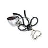 Metal Bowknot Heart Charm Keychains Simple Pendant Car Keyring Backpack Decoration Fashion Jewelry for Women Girls