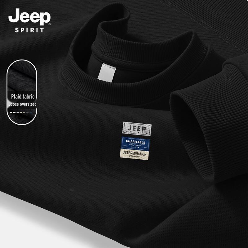JEEP SPIRIT Men s Loose Fit Round Neck Sweatshirt M