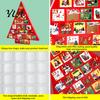 Holiday Gift Packaging Supplies Christmas Tree Advent Calendar Box, DIY Surprising Shaped Paper Hole Punch Decorative Box Fillable Countdown for Candy