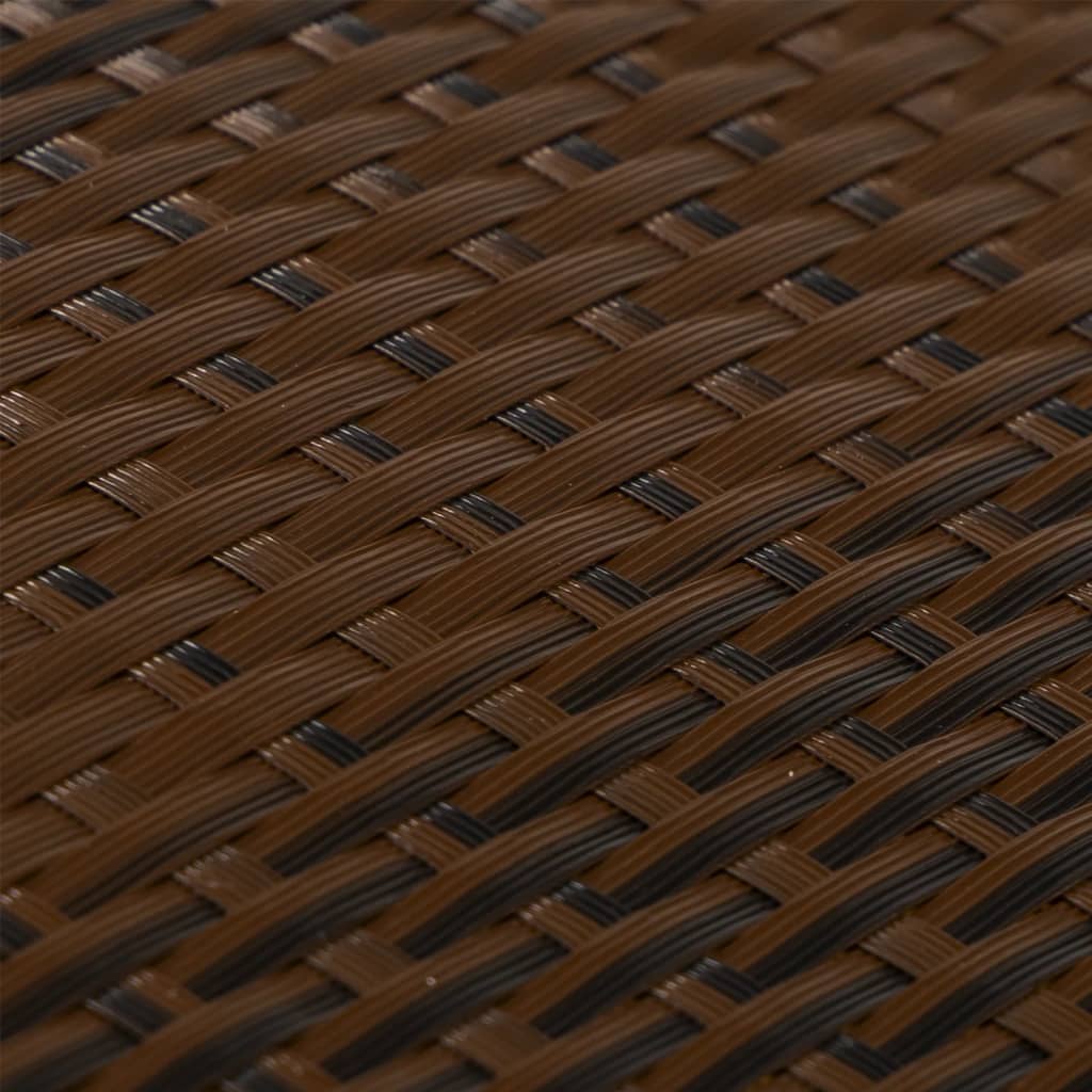 Balcony Privacy Screen Brown and Black 500 X 90 Cm Poly Rattan