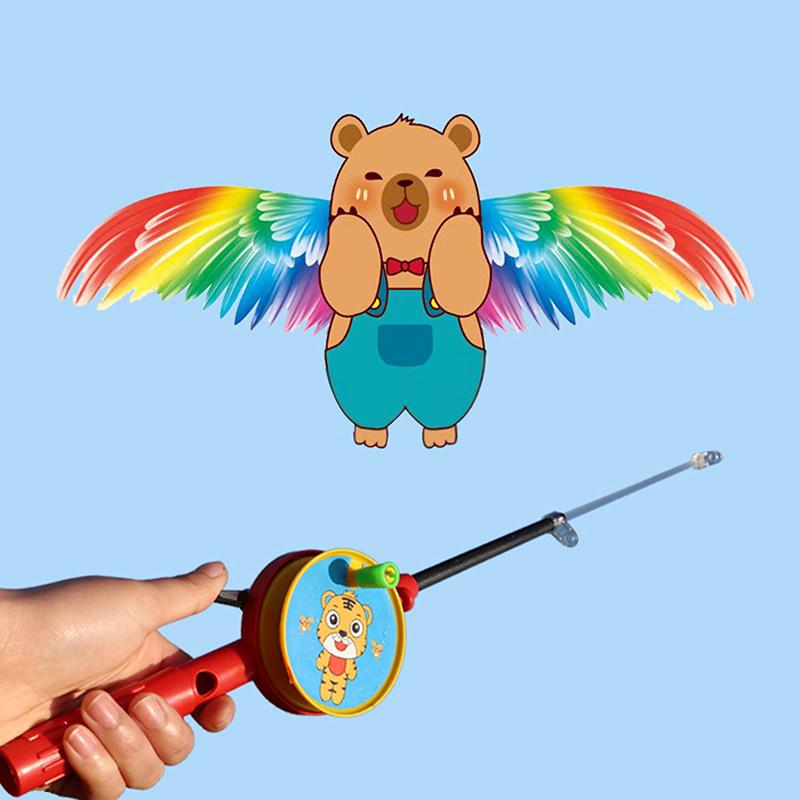 1Set Children Kite Toy Cartoon Butterfly Swallows Eagle Kite With Handle Kids Flying Kite Outdoor Toys