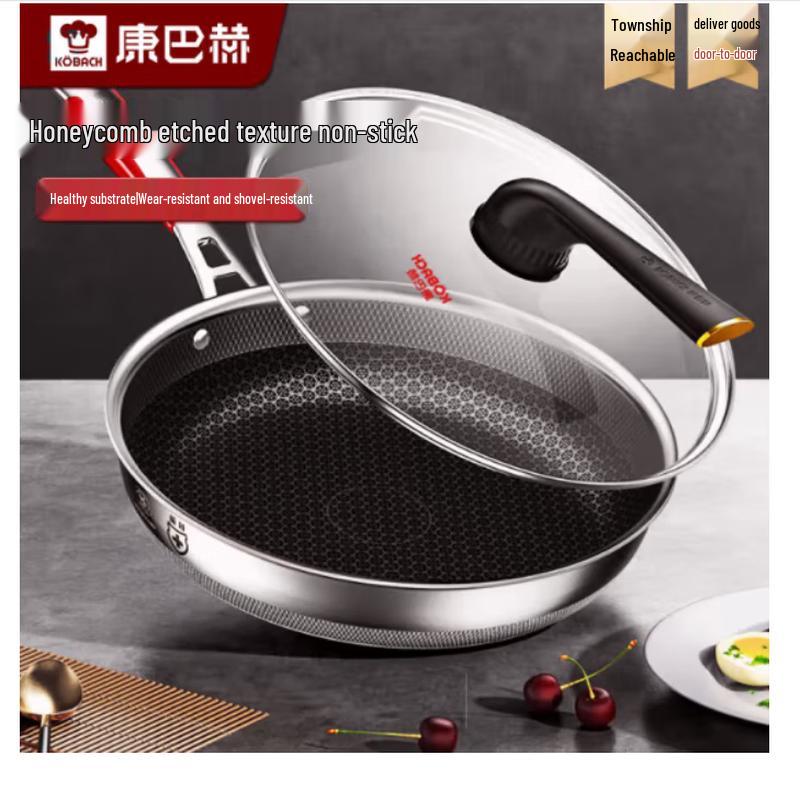 Kambach 26cm 316L Stainless Steel Non-stick Frying Pan
