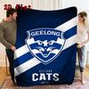 Geelong Cats-inspired 2D Flat Pattern Flannel Blanket High quality All Seasons Warmth and Comfort Perfect for Christmas Gifts.PMT0914370