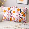Pieces Pink Orange Branch Throw Pillow Covers Pattern Cushion Cover Suitable for Sofa Bedroom Car Pillow Cover