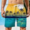 2026 Men's Summer Short Beach Vacation Hawaiian 3D Printed Shorts Men Y2k Graphic Short Pants Male Breathable Swim Loose Shorts