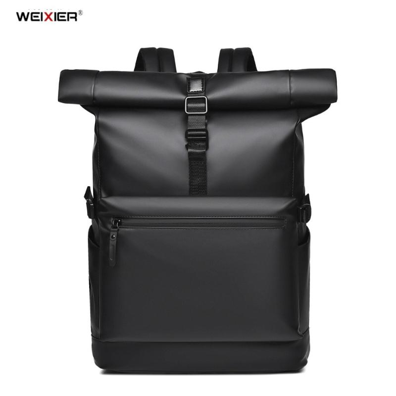 WEIXIER 2026 New Large Capacity Men's Backpacks High-end PU Waterproof Male Business Computer Bag Multi Layer Expandable Waterproof Travel Rucksacks